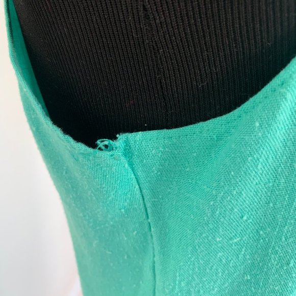 Vintage 60s turquoise day dress sz M - Picture 5 of 5